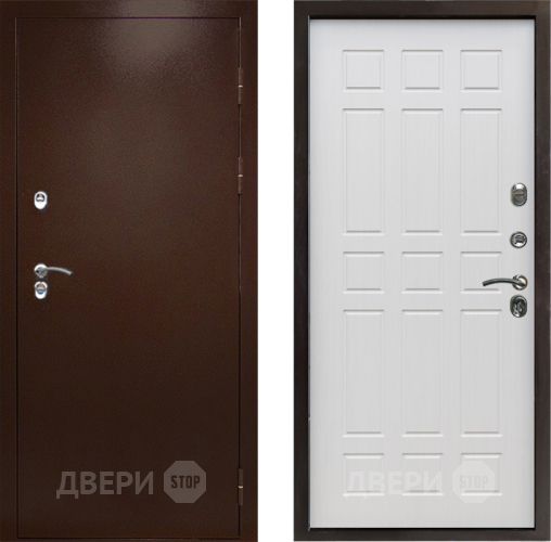 Входная металлическая Дверь Престиж TERMO с терморазрывом Снегирь Медь Спарта Лиственница белая в Клине