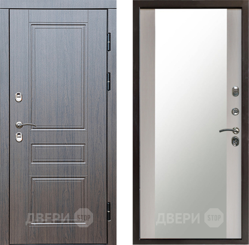 Входная металлическая Дверь Престиж TERMO с терморазрывом Классика Зеркало Лиственница белая в Клине