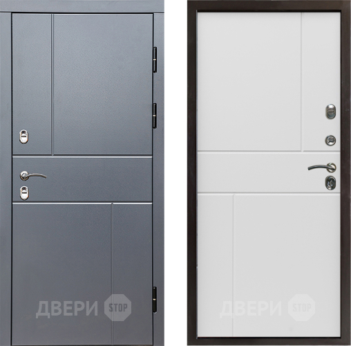Входная металлическая Дверь Престиж TERMO с терморазрывом Горизонт Грэй Горизонт Бетон белый в Клине