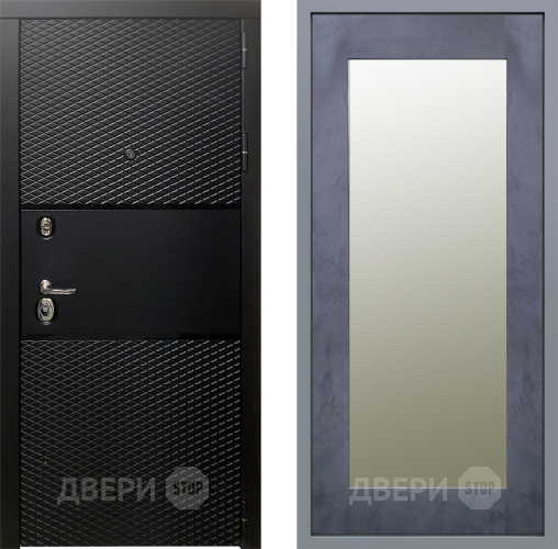 Дверь Заводские двери Тефлон Зеркало Модерн Бетон темный в Клине