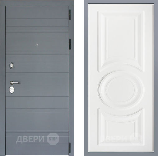 Дверь Заводские двери Лира Софт графит Неаполь Лофт белый в Клине