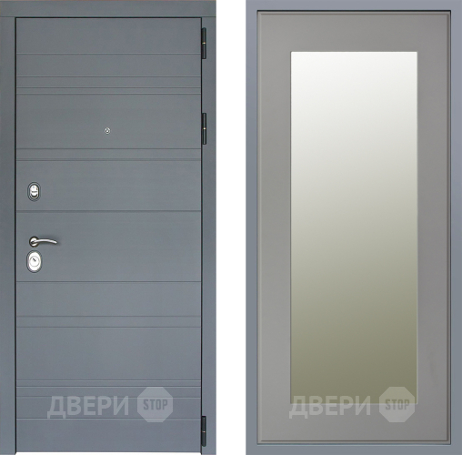 Дверь Заводские двери Лира Софт графит Зеркало Модерн Грей софт в Клине