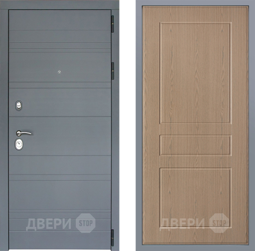 Дверь Заводские двери Лира Софт графит К-2 Беленый дуб в Клине