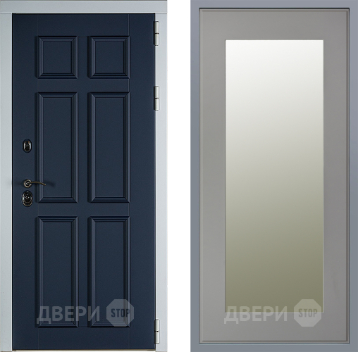 Дверь Заводские двери Стокгольм Зеркало Модерн Грей софт в Клине