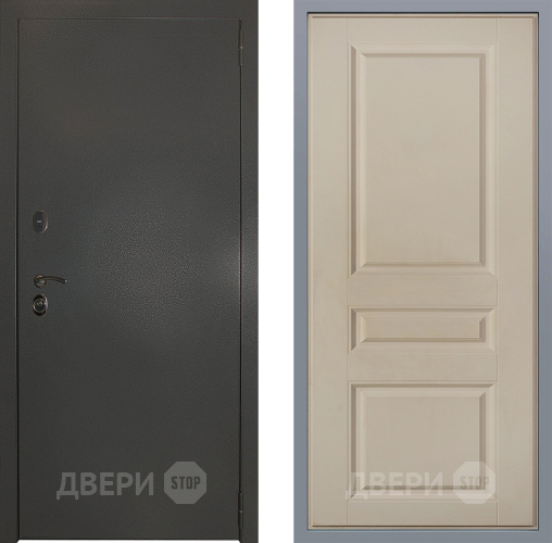 Дверь Заводские двери Эталон 3к антик серебро Стокгольм Шампань в Клине
