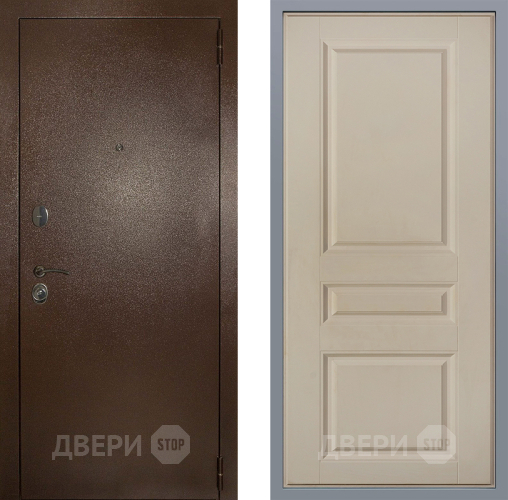 Дверь Заводские двери Эталон 3к антик медь Стокгольм Шампань в Клине