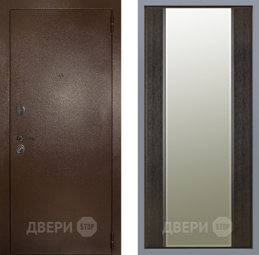 Дверь Заводские двери Эталон 3к антик медь Зеркало Макси Венге в Клине