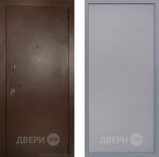 Дверь Заводские двери Эталон 3к антик медь Тривия Грей софт в Клине