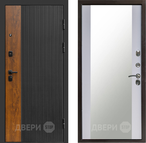 Входная металлическая Дверь Престиж Prestizh Зеркало Белый софт в Клине