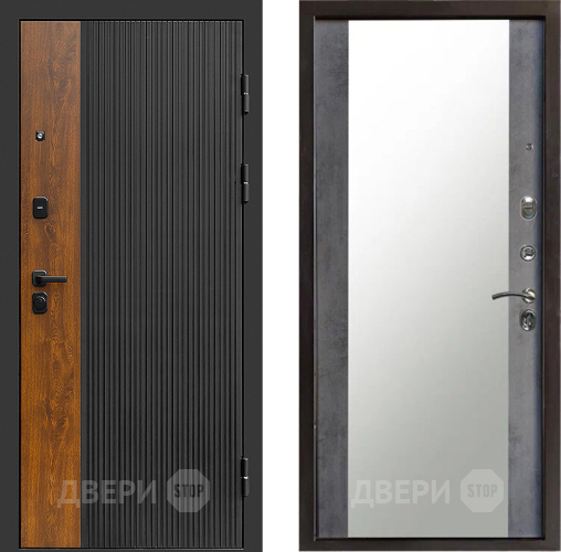 Входная металлическая Дверь Престиж Prestizh Зеркало Бетон темный в Клине