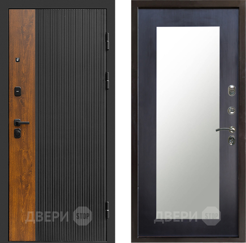 Входная металлическая Дверь Престиж Prestizh Зеркло Пастораль Венге в Клине
