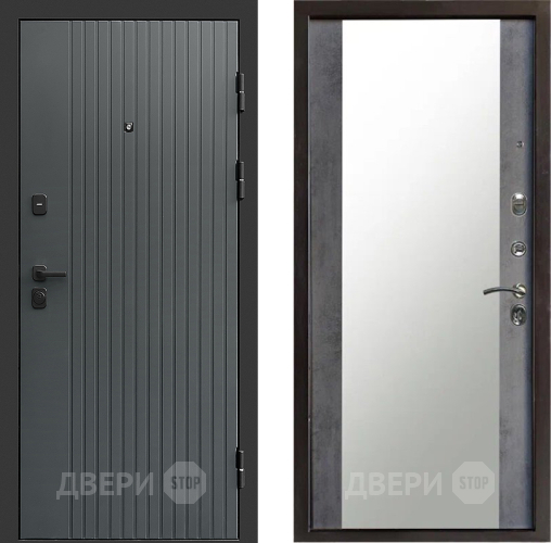 Дверь Престиж Tvist Grey Зеркало Бетон темный в Клине
