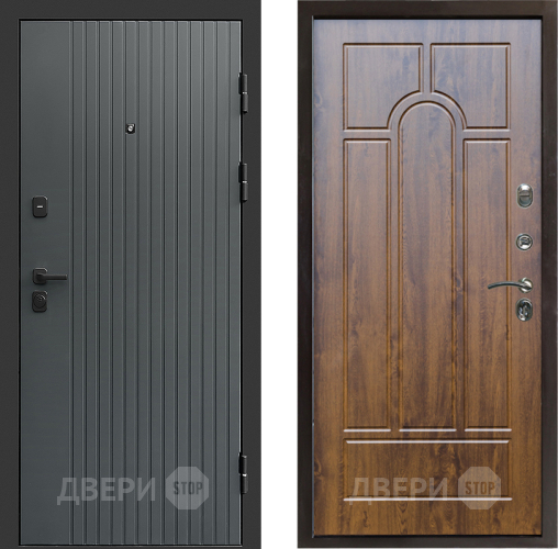 Входная металлическая Дверь Престиж Tvist Grey Арка Дуб в Клине