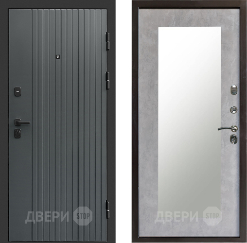 Дверь Престиж Tvist Grey Зеркло Пастораль Бетон светлый в Клине