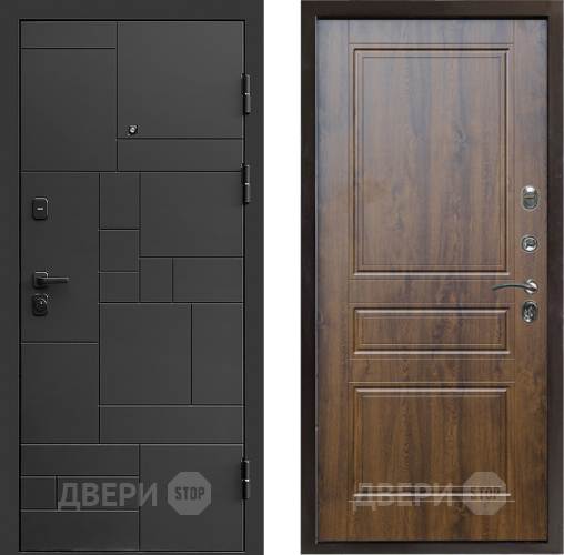 Входная металлическая Дверь Престиж Kvadro Классика Дуб в Клине