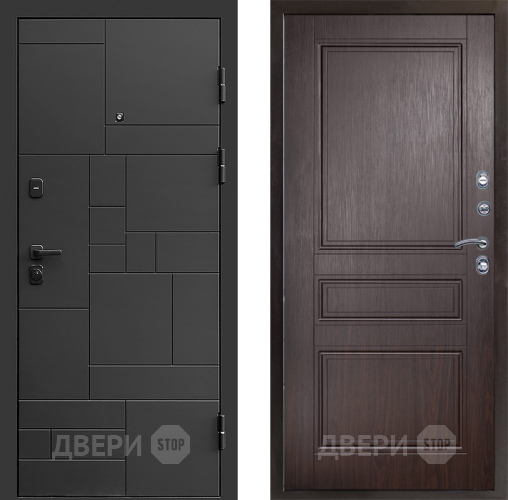 Входная металлическая Дверь Престиж Kvadro Классика Венге в Клине