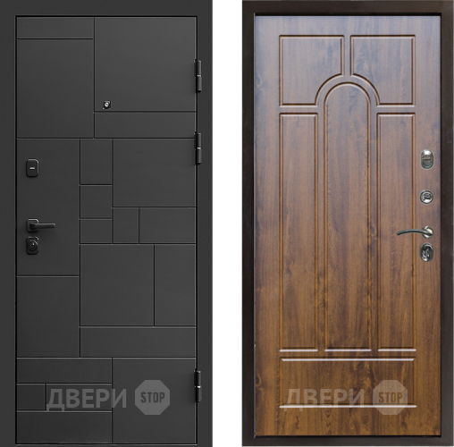 Входная металлическая Дверь Престиж Kvadro Арка Дуб в Клине