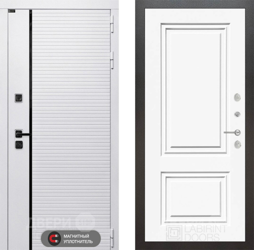 Дверь Лабиринт (LABIRINT) Royal 26 Белый (RAL-9003) в Клине