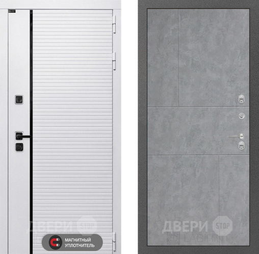 Входная металлическая Дверь Лабиринт (LABIRINT) Royal 21 Бетон светлый в Клине
