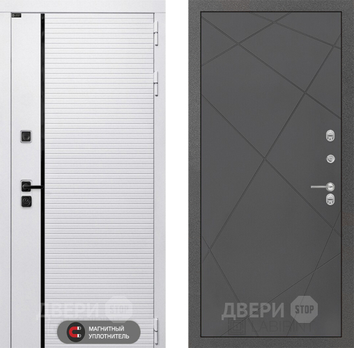 Входная металлическая Дверь Лабиринт (LABIRINT) Royal 24 Графит софт в Клине