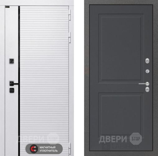 Входная металлическая Дверь Лабиринт (LABIRINT) Royal 11 Графит софт в Клине