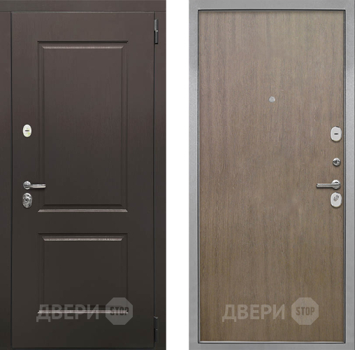 Входная металлическая Дверь Интекрон (INTECRON) Кампо Гладкая шпон Венге коричневый в Клине