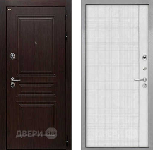 Дверь Интекрон (INTECRON) Брайтон Тиковое Дерево В-07 с молдингом Лофт белый в Клине