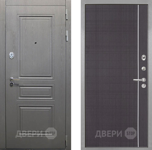 Дверь Интекрон (INTECRON) Брайтон Графит В-07 с молдингом Венге в Клине