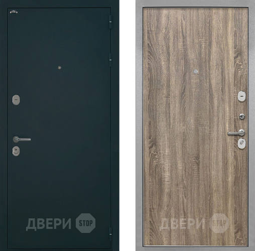 Входная металлическая Дверь Интекрон (INTECRON) Греция Гладкая Дуб турин в Клине