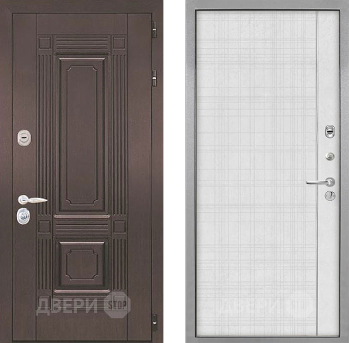 Входная металлическая Дверь Интекрон (INTECRON) Италия В-07 с молдингом Лофт белый в Клине