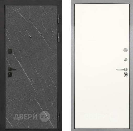 Дверь Интекрон (INTECRON) Профит Black Гранит Лава Оникс Гладкая Слоновая кость в Клине