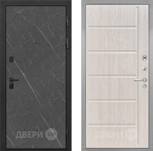 Входная металлическая Дверь Интекрон (INTECRON) Профит Black Гранит Лава Оникс ФЛ-102 Сосна белая в Клине