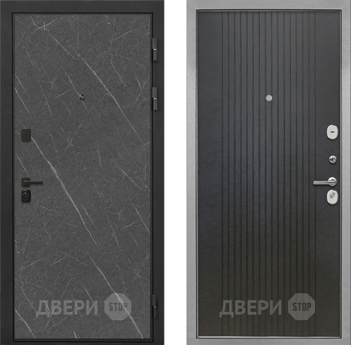 Входная металлическая Дверь Интекрон (INTECRON) Профит Black Гранит Лава Оникс ФЛ-295 Лофт черный в Клине