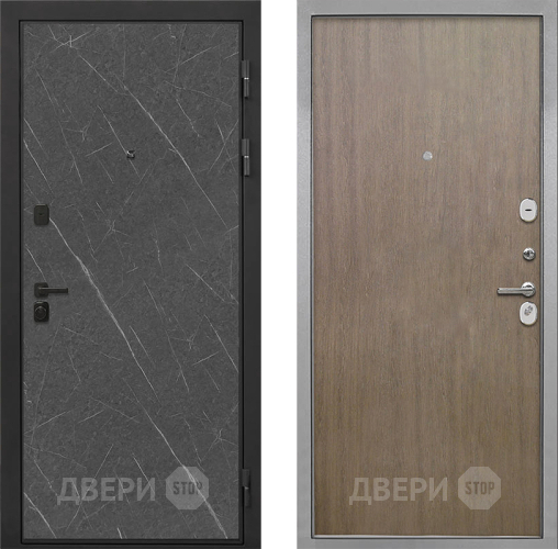 Входная металлическая Дверь Интекрон (INTECRON) Профит Black Гранит Лава Оникс Гладкая шпон Венге коричневый в Клине