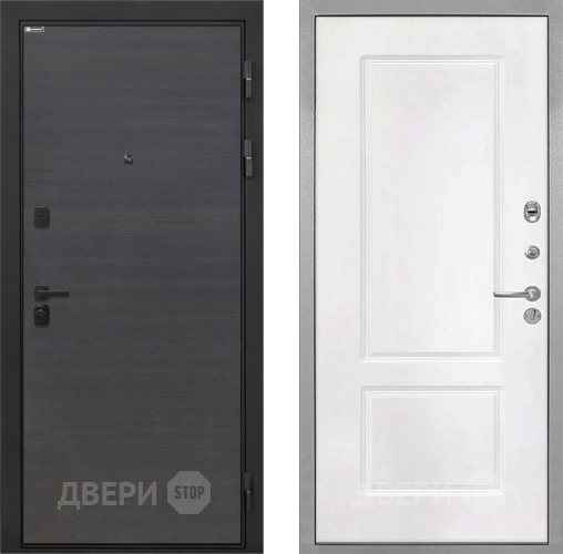 Входная металлическая Дверь Интекрон (INTECRON) Профит Black Эковенге КВ-2 Белый матовый в Клине