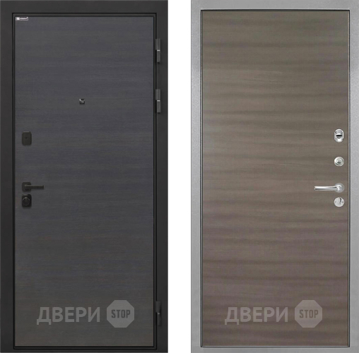Входная металлическая Дверь Интекрон (INTECRON) Профит Black Эковенге Гладкая Дуб тоскано поперечный в Клине
