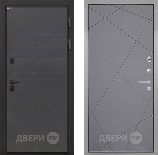 Дверь Интекрон (INTECRON) Профит Black Эковенге Лучи-М Графит софт в Клине