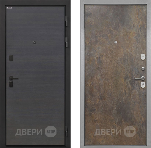 Входная металлическая Дверь Интекрон (INTECRON) Профит Black Эковенге Гладкая Гранж в Клине