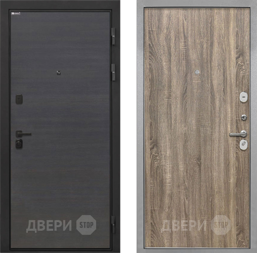 Входная металлическая Дверь Интекрон (INTECRON) Профит Black Эковенге Гладкая Дуб турин в Клине