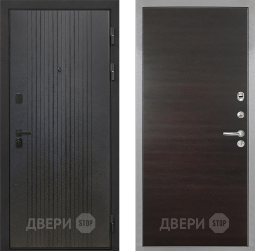 Дверь Интекрон (INTECRON) Профит Black ФЛ-295 Гладкая Эковенге поперечный в Клине