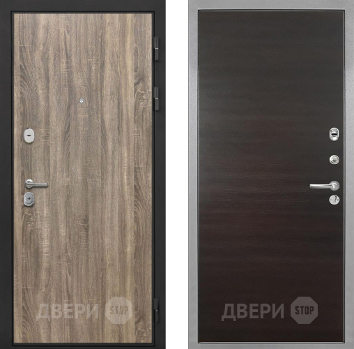 Входная металлическая Дверь Интекрон (INTECRON) Гектор Дуб Турин Гладкая Эковенге поперечный в Клине