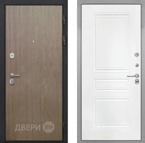 Дверь Интекрон (INTECRON) Гектор Венге Коричневый ФЛ-243 Белый матовый в Клине