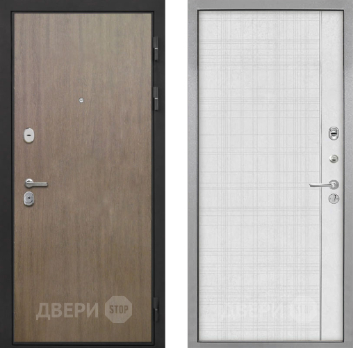 Входная металлическая Дверь Интекрон (INTECRON) Гектор Венге Коричневый В-07 с молдингом Лофт белый в Клине