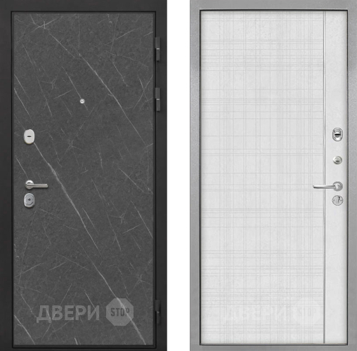 Входная металлическая Дверь Интекрон (INTECRON) Гектор Гранит Лава Оникс В-07 с молдингом Лофт белый в Клине
