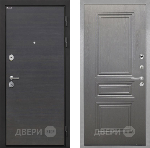 Входная металлическая Дверь Интекрон (INTECRON) Гектор Эковенге ФЛ-243 Графит вуд дуб в Клине