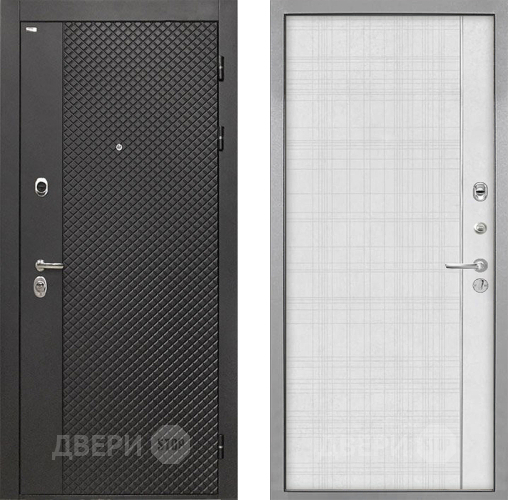 Дверь Интекрон (INTECRON) Олимпия Black 4К В-07 с молдингом Лофт белый в Клине