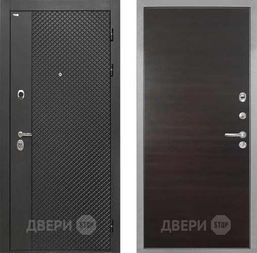 Входная металлическая Дверь Интекрон (INTECRON) Олимпия Black 4К Гладкая Эковенге поперечный в Клине
