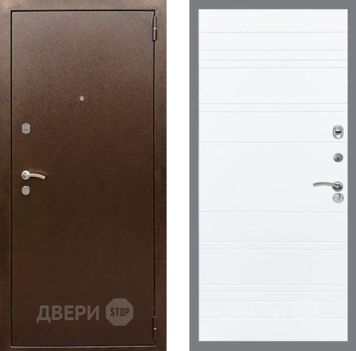 Дверь Рекс (REX) 1А Медный Антик Line Силк Сноу в Клине