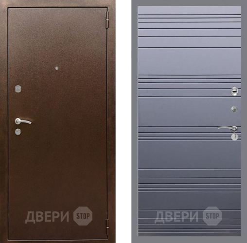 Дверь Рекс (REX) 1А Медный Антик Line Силк титан в Клине