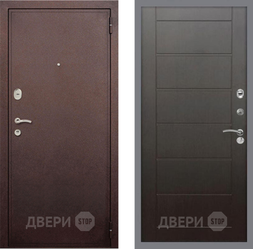 Входная металлическая Дверь Рекс (REX) 2 Медный Антик Сити Венге в Клине